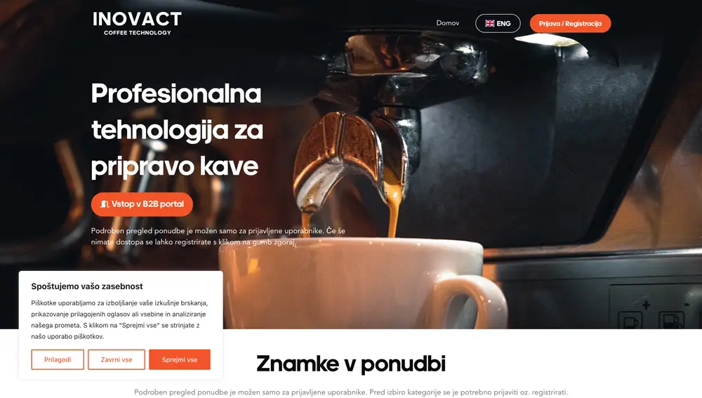 Inovact.si company website screenshot