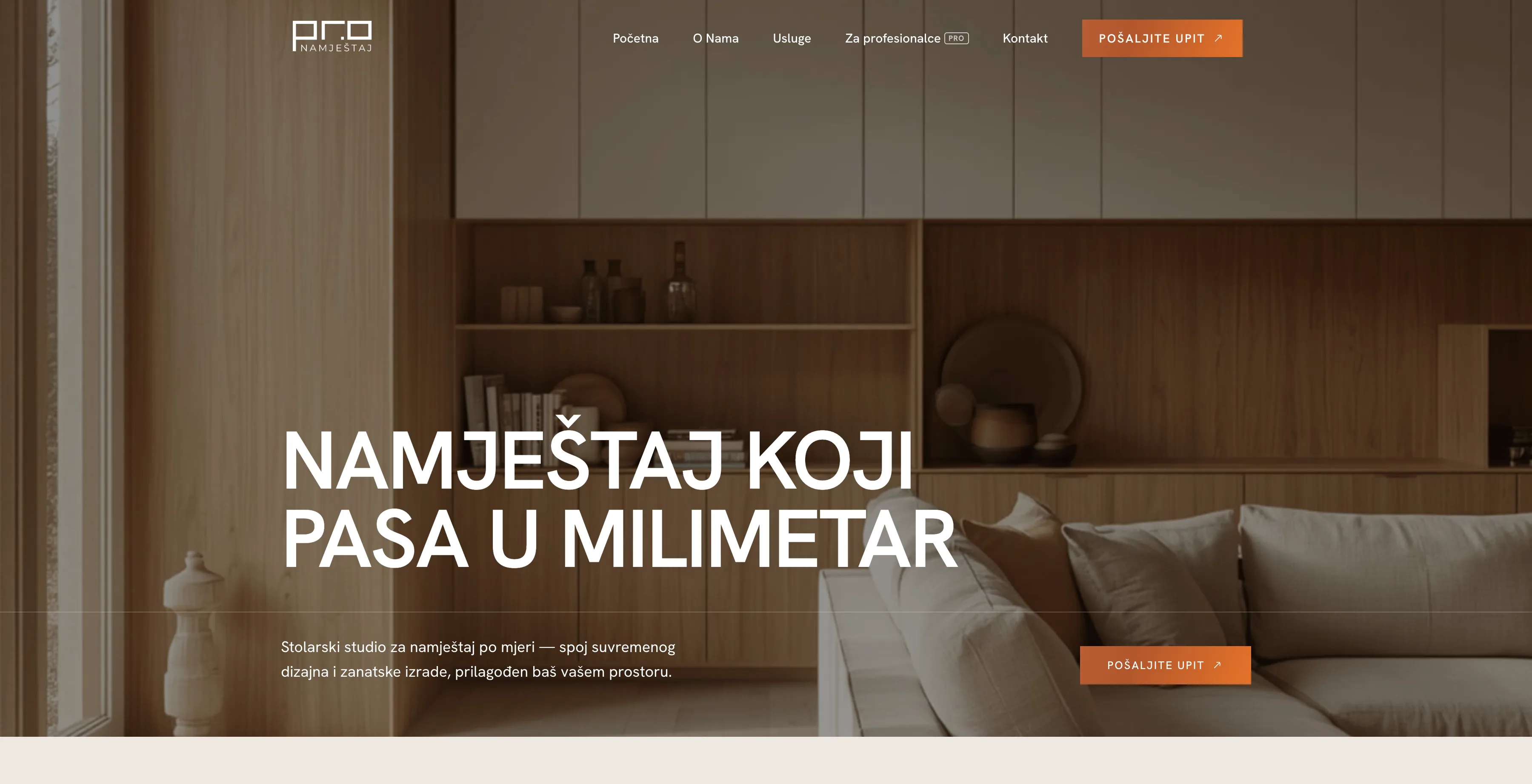 Namjestaj.pro furniture catalog website screenshot