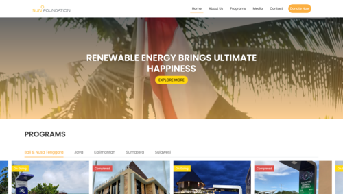 Yaysun.org foundation website screenshot